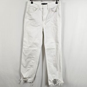 3X1 N.Y.C Denim High Rise Straight Leg Jeans in White - Size 28